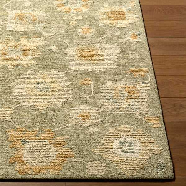 Livabliss Shiv Classics Hand-tufted Wool Traditional Accent Rug for Entryway or Bedside Sage, Cream 5' x 7'6" SVC2313-576