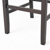 Christopher Knight Home® - Noble House - Mayfield Contemporary Linen Barstool, Dark Beige and Wenge - Set of 2