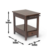 English Elm Steve Silver - Rustic Wooden End Table - Warm And Elegant Design - Storage Space, Durable Construction