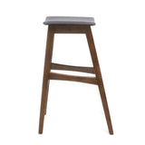 Christopher Knight Home® - Noble House - Emmaline Dark Grey Fabric/ Walnut Finish Bar Stool - Set Of 2