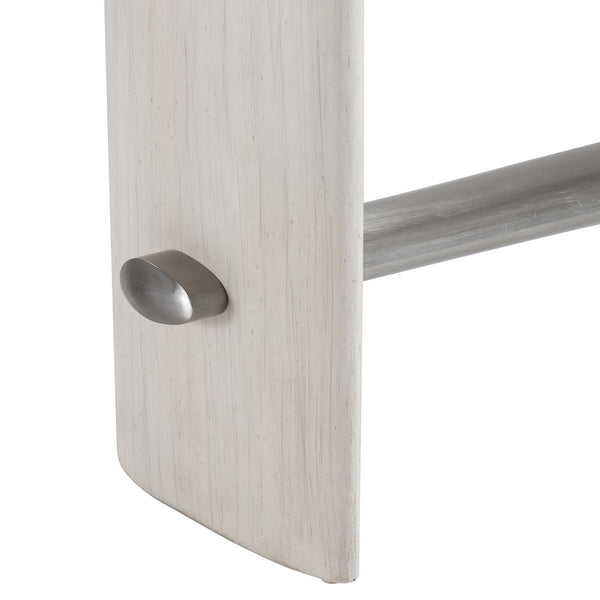 Bernhardt Bernhardt Sereno Console Table Walnut Lutra Top With Textured Resin Supports & Nickel Stretcher — 80"W 329910