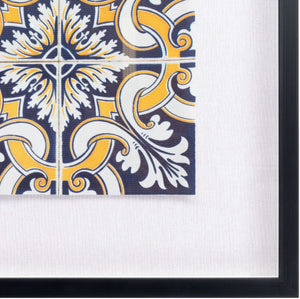 Surya Sevilla Framed Art 20"H X 20"W - Elegant Global-inspired Designs For Eclectic Home Décor Charm! Main, Blue,Frame, ,Matting, White Wood,Polystyrene Svl001-2020