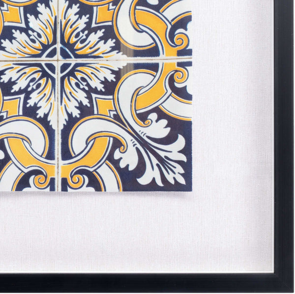 Surya Sevilla Framed Art 20"H X 20"W - Elegant Global-inspired Designs For Eclectic Home Décor Charm! Main, Blue,Frame, ,Matting, White Wood,Polystyrene Svl001-2020