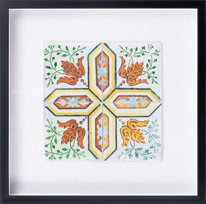 Surya Sevilla Framed Art 20"H X 20"W - Elegant Global-inspired Designs For Eclectic Home Décor Charm! Main, Terracotta Wood,Polystyrene Svl002-2020