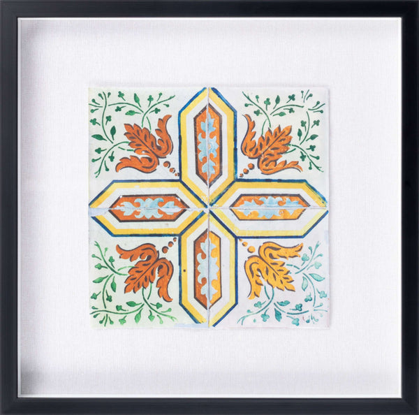 Surya Sevilla Framed Art 20"H X 20"W - Elegant Global-inspired Designs For Eclectic Home Décor Charm! Main, Terracotta Wood,Polystyrene Svl002-2020