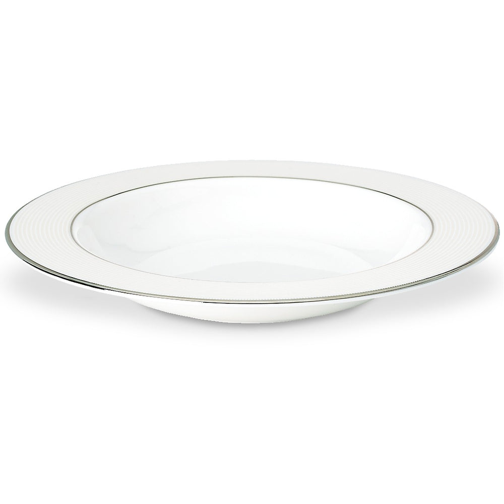 Lenox Opal Innocence Stripe Pasta/Rimmed Soup Bowl White, WHITE BONE CHINA 806497