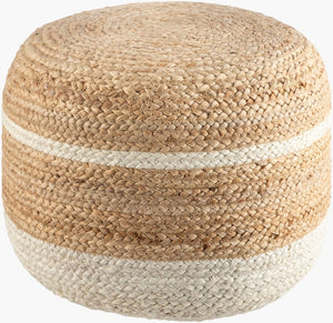 Livabliss Saratov Woven Jute Square Pouf Handcrafted Footrest for Living Room or Bedroom Nook SVPF001-141818