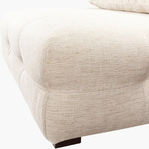 Surya Sevran Modern Modular Chair - 36"H X 46"W X 46"D, Woven Design, Easy Care, Durable & Stylish! Upholstery, White,Base, Brown Polyester,Viscose,Rubber Wood,Polyester,Polyfill,Foam Svr-001