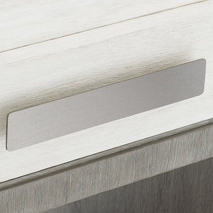 Bernhardt Bernhardt Cerused Acacia Nightstand With Soft-Closing Drawer, Usb Charging And Open Shelf Light Shale 28"W x 20"D x 29.13"H 306217