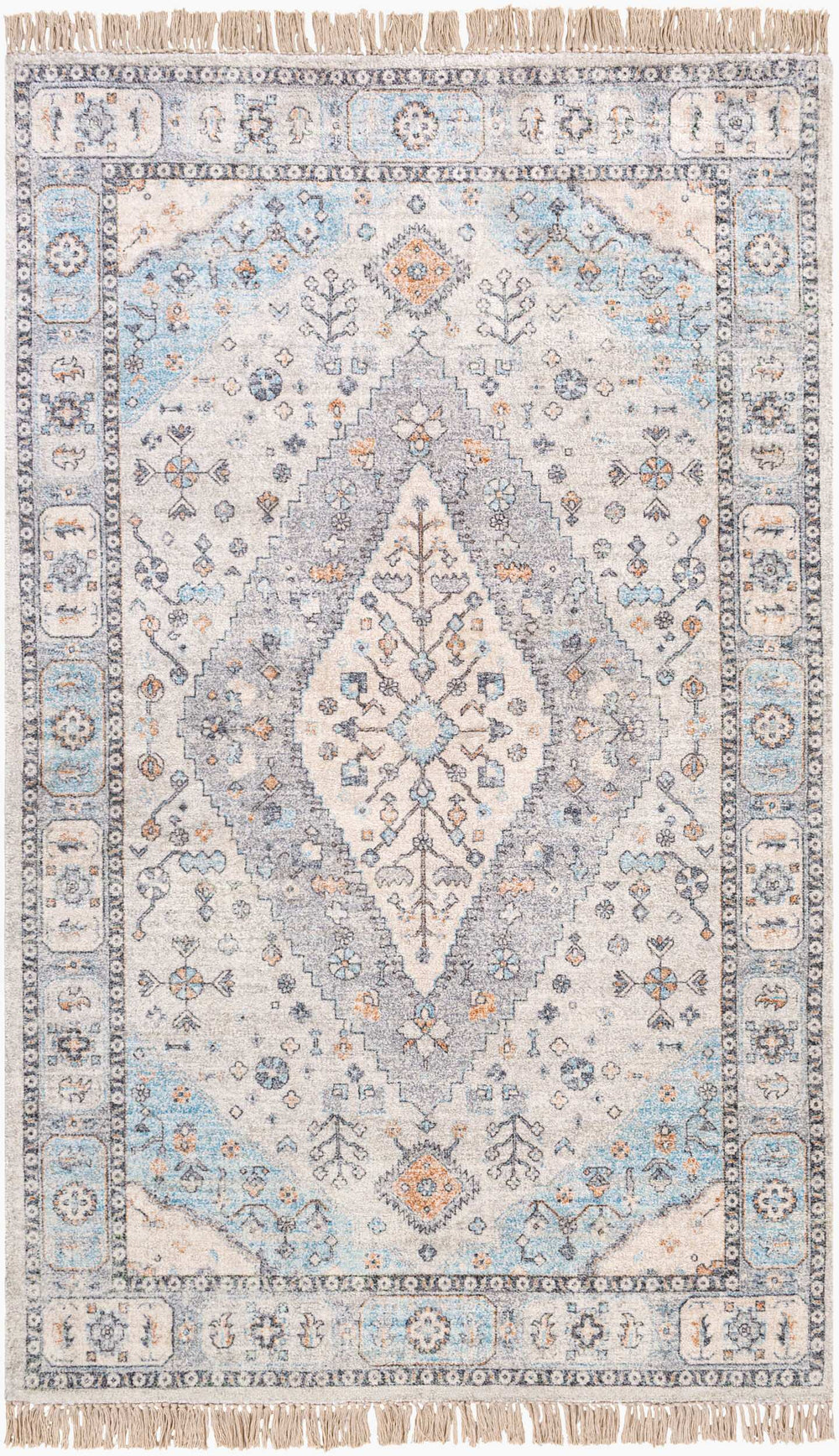 Surya Sivas 2' X 3' Handmade Rug - Timeless Elegance With Durable Design, Perfect For Any Decor Space Gray Viscose,Polyester,Cotton Svs2300-576