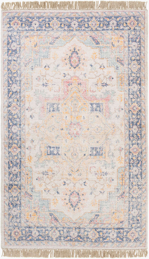 Surya Sivas 2' X 3' Handmade Rug - Timeless Elegance With Durable Design, Perfect For Any Decor Space Orange Viscose,Polyester,Cotton Svs2301-576
