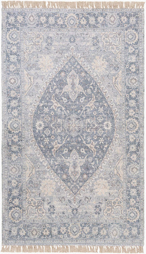 Surya Sivas 2' X 3' Handmade Rug - Timeless Elegance With Durable Design, Perfect For Any Decor Space Light Gray Viscose,Polyester,Cotton Svs2302-23