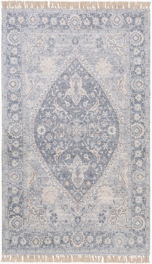 Surya Sivas 2' X 3' Handmade Rug - Timeless Elegance With Durable Design, Perfect For Any Decor Space Light Gray Viscose,Polyester,Cotton Svs2302-23