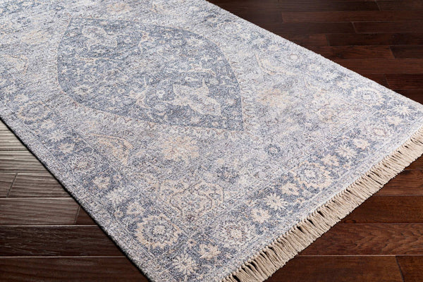 Surya Sivas 2' X 3' Handmade Rug - Timeless Elegance With Durable Design, Perfect For Any Decor Space Light Gray Viscose,Polyester,Cotton Svs2302-23
