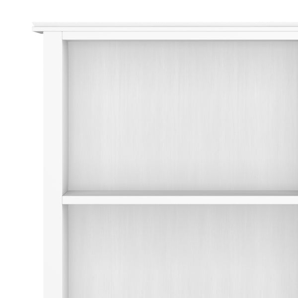 English Elm Artisan 5-Shelf Bookcase - Modern White Storage Solution For Home, Office & Family Spaces, Durable Design B136P158387