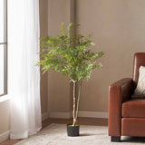 Christopher Knight Home® - Noble House - Purling 4' X 2.5' Artificial Heavenly Bamboo Nandina Tree, Green