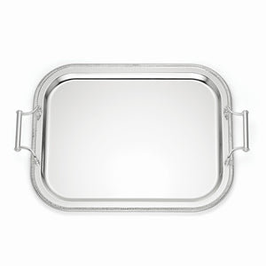 Lenox Reed and Barton Rectangle Silverplate Tray With Handles Metallic, SLVR PLATE METAL 896102