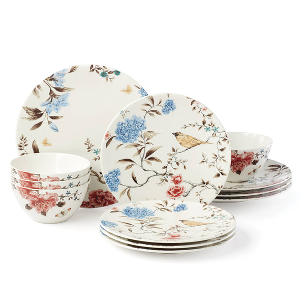 Lenox Sprig & Vine 12-Piece Dinnerware Set White, WHITE PORCELAIN 892098