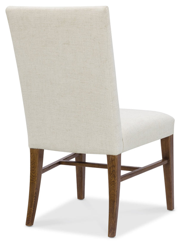 Hooker Furniture Driftwood Upholstered Dining Chair Solid Oak Distressed Finish Farmhouse Seat 6820-75512-85