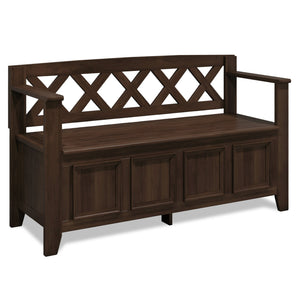English Elm Amherst Handcrafted Solid Wood Entryway Storage Bench With Rustic Charm And Practical Functionality B136P158339