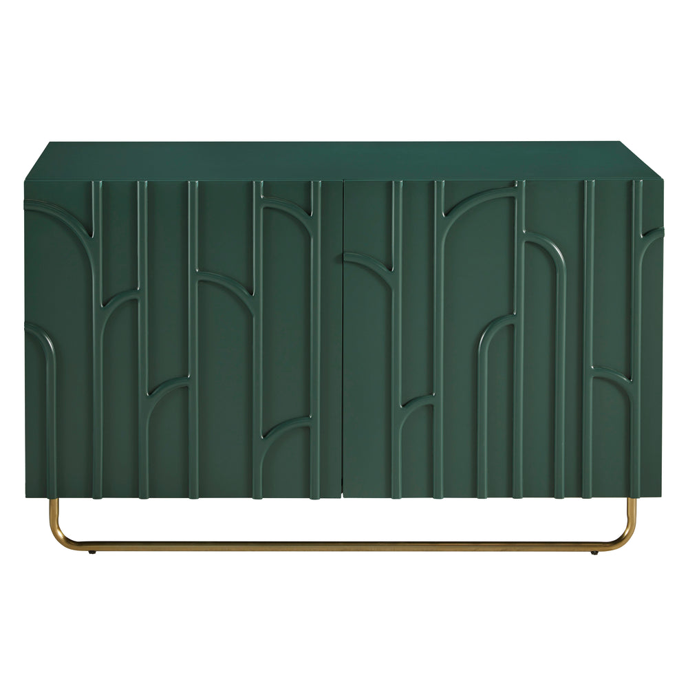 Pulaski Furniture 2-door Contemporary Accent Chest – Chic Metal Storage With Adjustable Shelf & Modern Green Finish Green Solid Wood Veneers P301776-pulaski