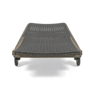 English Elm Christopher Knight Home® - BANZAI Acacia Chaise Lounge Set with Pull-Out Side Tray - Grey Wicker Comfort, Weather-Resistant Elegance 63124.00GRYMP2