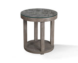 Crossings Serengeti Round Glass Top End Table