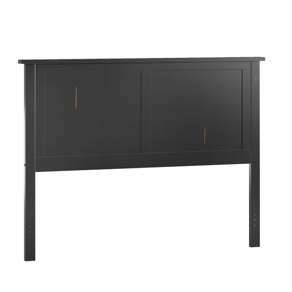 Homelegance By Top-Line Lando Mission Panel Wood Headboard Black Rubberwood