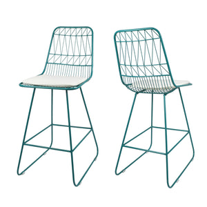 English Elm Christopher Knight Home® - Niez Counter Stools Set Of 2 - Modern Café Style With Water-Resistant Cushions For Indoor/Outdoor Use 63918.00TIVY