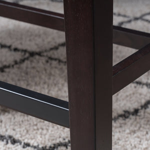 English Elm Christopher Knight Home® - 26" Contemporary Saddle Counter Stool Set Of 2 - Dark Brown Upholstered With Nailhead Trim Design 62474.00PU