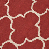 Christopher Knight Home® - Noble House - Thornhill Outdoor 6'7" X 9'2" Trefoil Area Rug, Red and Ivory