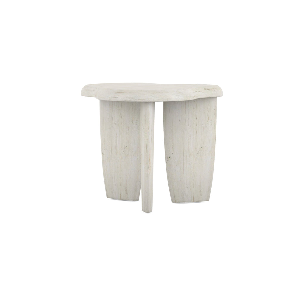 A.R.T. Furniture Ashlar Coastal Modern End Table With Organic Amorphic Design, Bisque Finish, Parawood & Resin Beige Parawood Solids,Birch Veneers,Resin 333388-2250