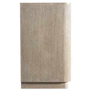 Bernhardt Bernhardt Loggia Buffet With Fluted Doors, Wire-Brushed Oak Aria Finish, Rounded Top & Ample Storage 345132