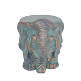 Christopher Knight Home® - Noble House - Godwin Outdoor Contemporary Lightweight Concrete Elephant Garden Stool, Copper Patina Finish