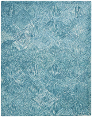 Nourison Linked LNK01 Handmade Hand Tufted Borderless Design Indoor Only Modern Coastal, Nautical & Beach Rug Marine, Marine 100% Wool 99446384201