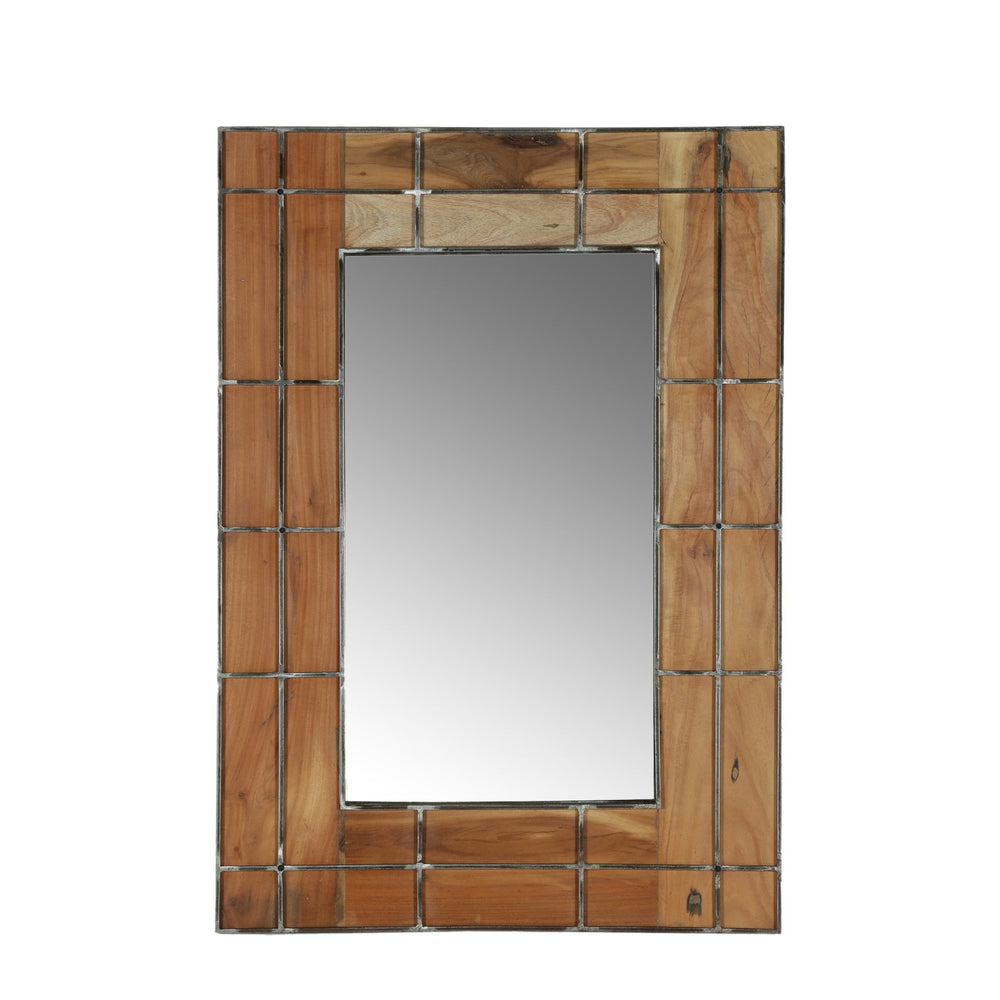 English Elm Christopher Knight Home® - MIRROR Rustic Brown Wood Wall Mirror 44x32in with 6in Depth | Farmhouse Decor, Durable Frame, Elegant Accent Piece 71749.00