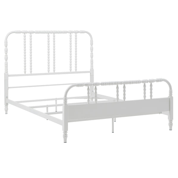Homelegance By Top-Line Ambrose Metal Spool Bed White Metal