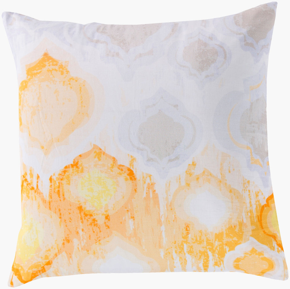Surya Watercolor Accent Pillow - 18x18" Cotton Decorative Cushion For Artistic Home Decor & Comfort Lilac Cotton Sy012-2222p