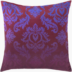 Surya Elizabeth Elegant 18" X 18" Cotton Accent Pillow - Traditional Style For Timeless Home Decor Plum Cotton Sy013-1818