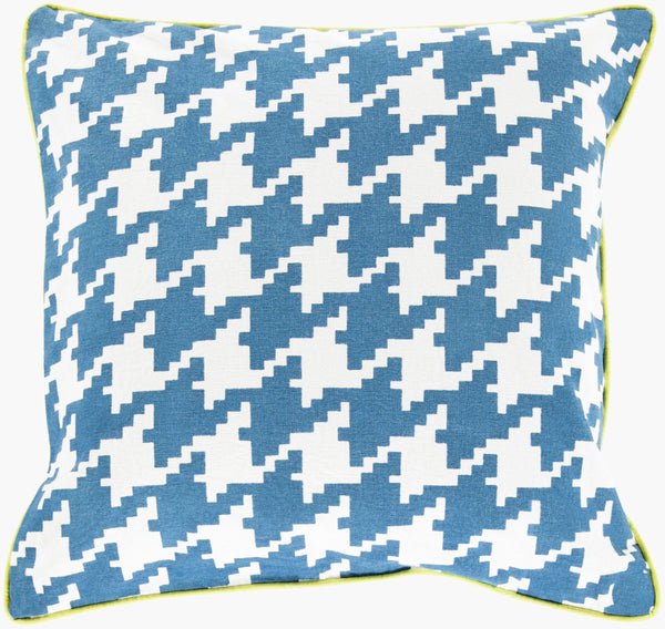 Surya Houndstooth Accent Pillow - 20" Cotton Decorative Pillow For Living Room, Bedroom Comfort & Style Light Green Cotton Sy035-2020