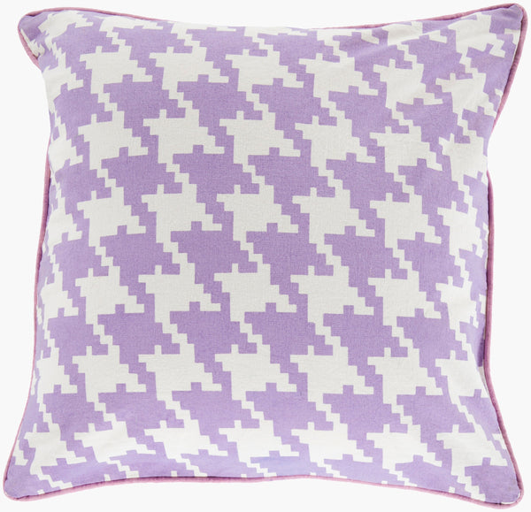 Surya Houndstooth Accent Pillow - 20" Cotton Decorative Pillow For Living Room, Bedroom Comfort & Style Cream Cotton Sy036-1818p