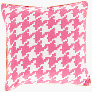 Surya Houndstooth Accent Pillow - 20" Cotton Decorative Pillow For Living Room, Bedroom Comfort & Style Cream Cotton Sy037-2020d