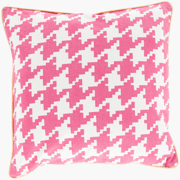 Surya Houndstooth Accent Pillow - 20" Cotton Decorative Pillow For Living Room, Bedroom Comfort & Style Cream Cotton Sy037-2020d