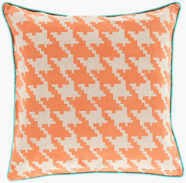 Surya Houndstooth Accent Pillow - 20" Cotton Decorative Pillow For Living Room, Bedroom Comfort & Style Mint Cotton Sy040-2222