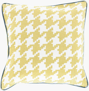 Surya Houndstooth Accent Pillow - 20" Cotton Decorative Pillow For Living Room, Bedroom Comfort & Style Grass Green Cotton Sy041-2222p