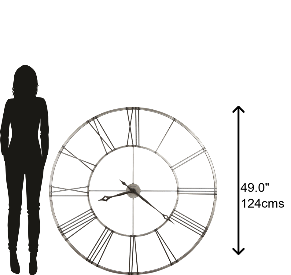 Hekman Furniture 625472 Stockton Wall Clock - Modern Wrought Iron Design With Roman Numerals & Quartz Movement Timer Metal Stockton Wall Clock 625472