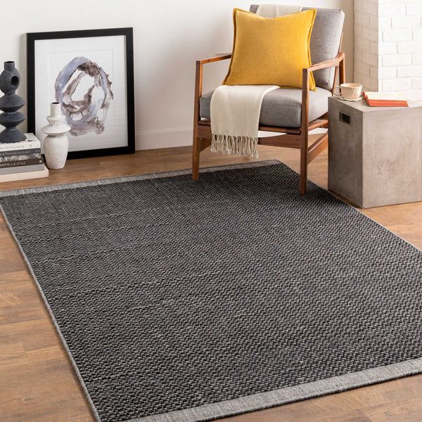Surya Sycamore 10' X 14' Handmade Eco-friendly Area Rug - Cottage Charm With Easy Care & Style Black Recycled Pet Yarn Syc2304-810