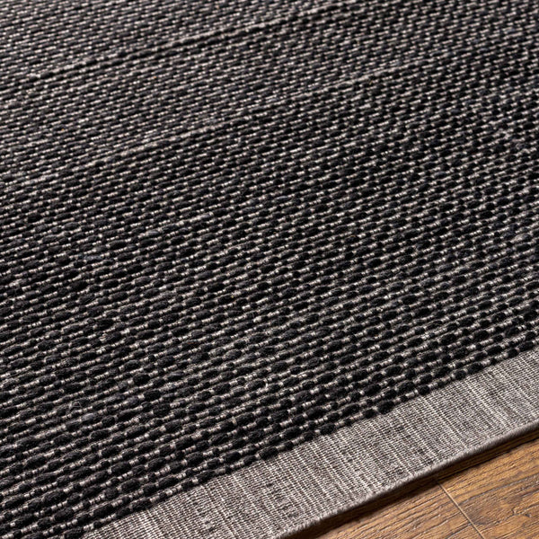 Surya Sycamore 10' X 14' Handmade Eco-friendly Area Rug - Cottage Charm With Easy Care & Style Black Recycled Pet Yarn Syc2304-810