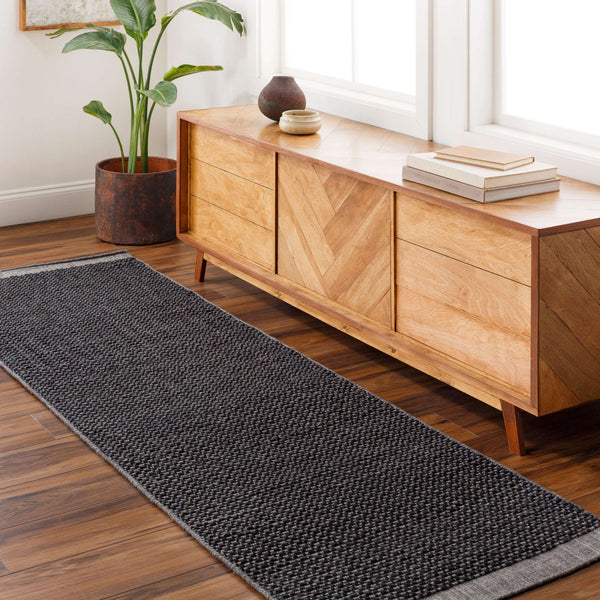 Surya Sycamore 10' X 14' Handmade Eco-friendly Area Rug - Cottage Charm With Easy Care & Style Black Recycled Pet Yarn Syc2304-268