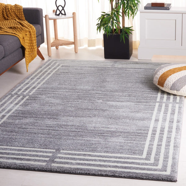 Safavieh Symphony 618 Power Loomed 100% Polypropylene Modern Rug Grey / Ivory SYH618F-8